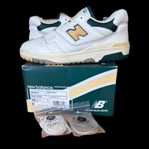 Men's BB550 aim’e leon dore White and Tan Sneakers Men’s size 10.5 NWB